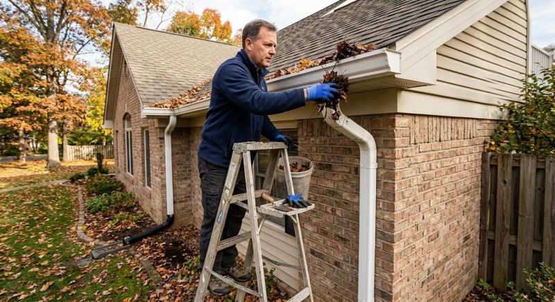 Downspout Blockage Removal in Fredericksburg, VA