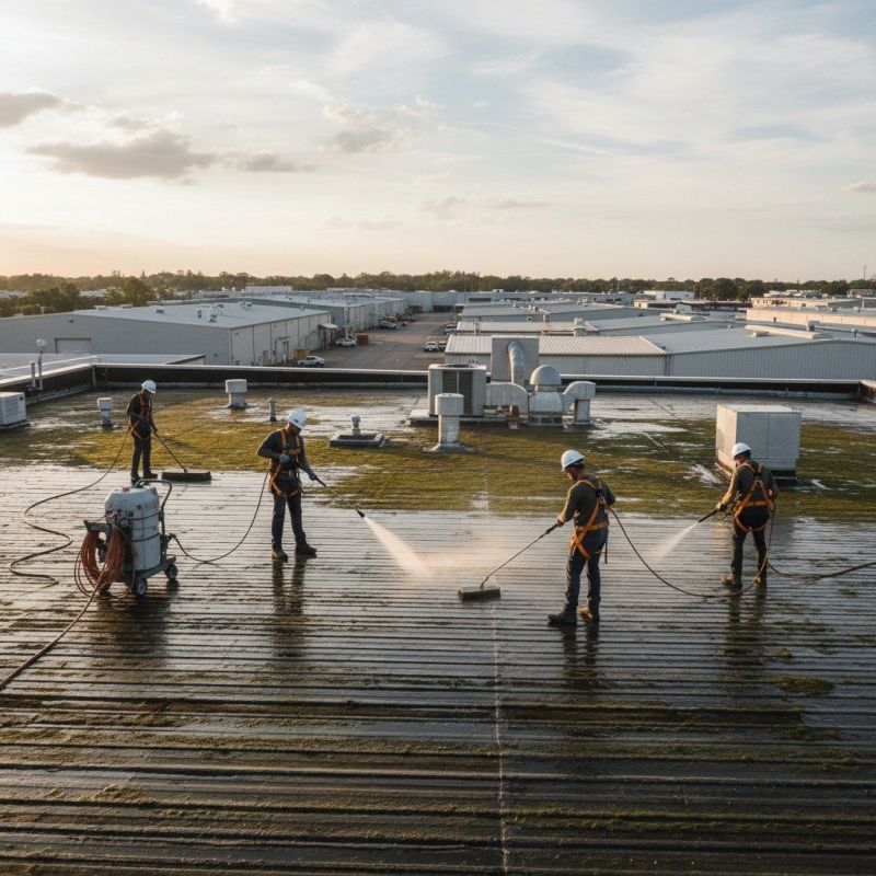 Roof Power Washing detail