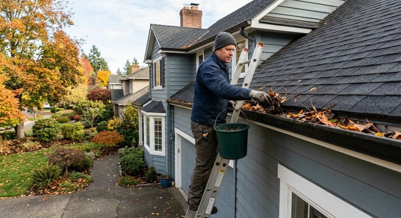 Gutter Leaf Clearing in Bergen County, NJ